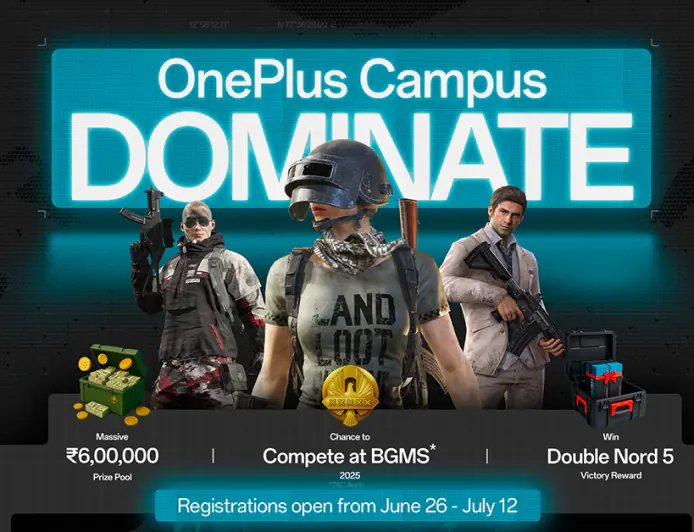 OnePlus Launches ‘Campus Dominate – Road to BGMS’: College Gamers Get a Shot at BGMS 2025 Glory