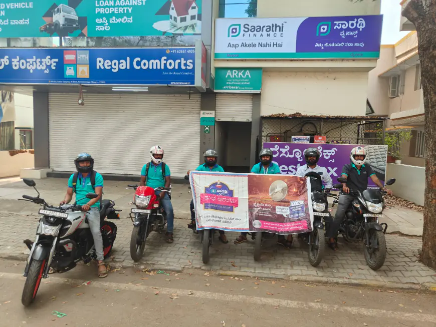 Saarathi Finance Conducts Bike Rally and Marketing Activations Across Karnataka to Boost Brand Awareness