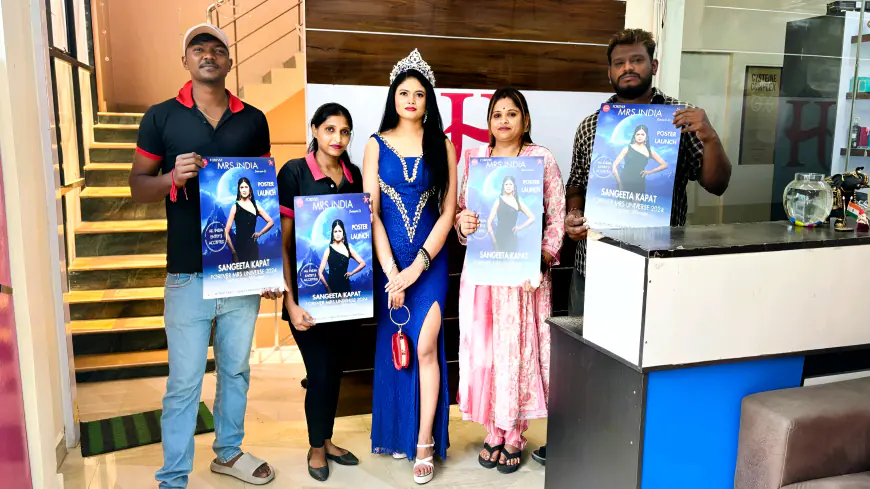 Poster Launch of Forever Mrs. India 2025 at Jawed Habib's Banjara Hills Hyderabad Salon