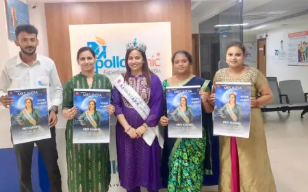 Mrs. Karnataka 2024 Priti Kumari Unveils Forever Mrs India 2025 Poster at Apollo Clinic, Kadugodi