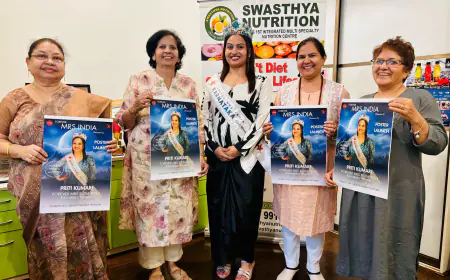 Mrs. Karnataka 2024 Priti Kumari Launches Forever Mrs India 2025 Poster at Swasthya Nutrition