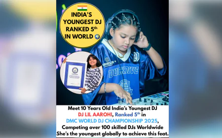 Youngest Indian DJ Makes History: DJ Lil Aarohi Secures Top 5 in DMC World DJ Championship