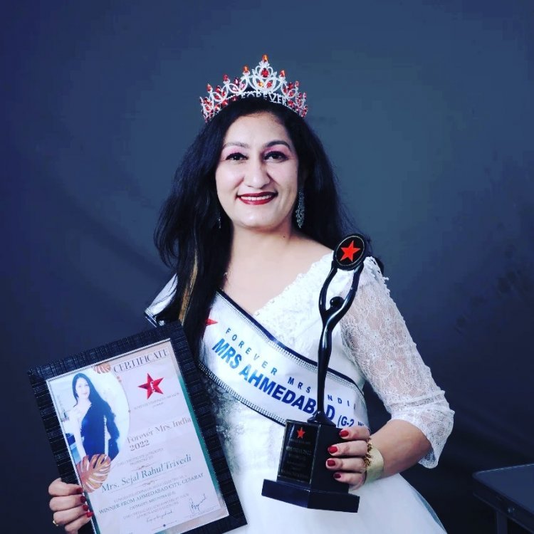 Sejal Rahul Trivedi crowned “Mrs Ahmedabad” City winner Forever Mrs India 2022, Know more about her