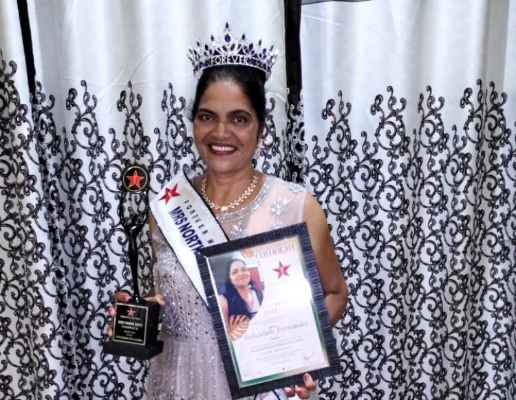 Mrs. India 2022 Felicidad Fernandes State Winner from Goa