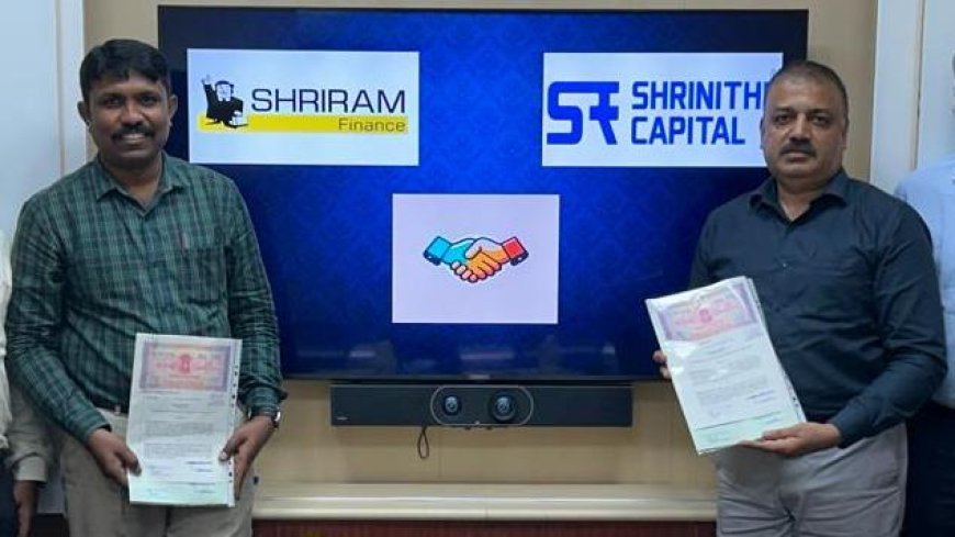 Shrinithi Capital Joining Hands with Shriram Finance Ltd. to Expand their Micro Loans Business