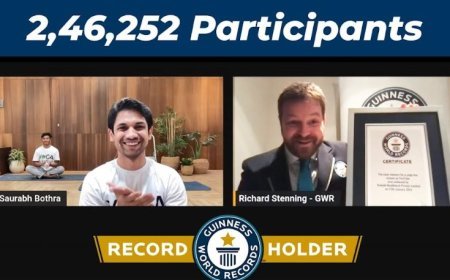 Health & Wellness Startup, Habuild, Creates Guinness World Record by Bringing Together 2,46,252 People to do Yoga without Quitting