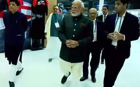Prime Minister at the TVS Motor Pavilion, Company Showcases its Global Foray in Future Mobility