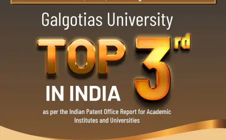 Galgotias University Rises to the Top, Achieving 3rd Place Among India's Academic Patent Innovators