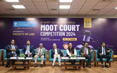 3rd AUAP-JLU International Moot Court Competition: A Resounding Success at Faculty of Law, Jagran Lakecity University Bhopal