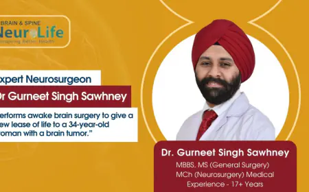Expert Neurosurgeon Dr. Gurneet Singh Sawhney performs awake brain surgery to give a new lease of life to a 34-year-old woman with a brain tumor