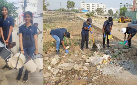 Manthan School Students are Making a Difference through their Lake Cleaning Initiative