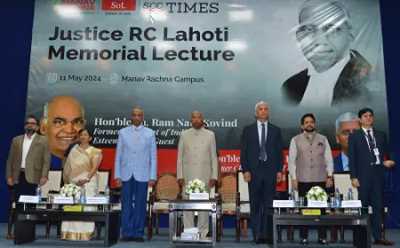 Ram Nath Kovind, Former President of India, Visits Manav Rachna Campus; Graces Justice RC Lahoti Memorial Lecture as the Chief Guest