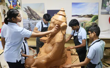 JIRS Students Create Stunning Eco-Friendly Ganesha Idol for Ganesh Chaturthi