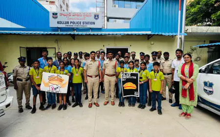 Manthan School Students Honor Police Officers with Handmade Cards on Police Commemoration Day