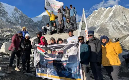 SRM University-AP Team Conquers Everest Base Camp