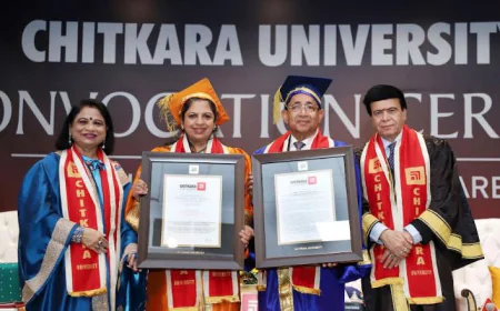 Chitkara University Confers Honorary Doctorate on Joy Alukkas for Entrepreneurial Excellence