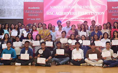 Top HSC Performers Honoured at Somaiya Vidyavihar University's Academic Excellence Ceremony