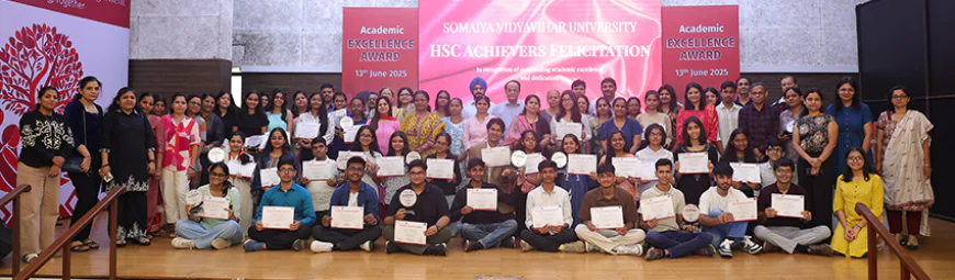 Top HSC Performers Honoured at Somaiya Vidyavihar University's Academic Excellence Ceremony