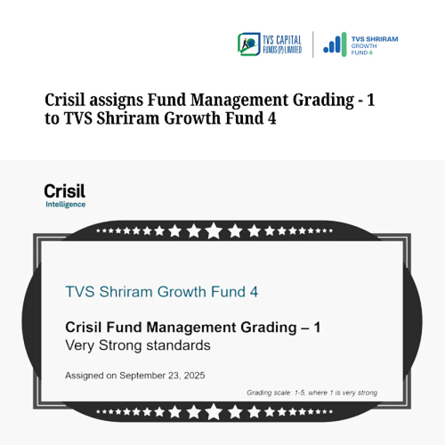 TVS Shriram Growth Fund 4 Earns CRISIL Fund Management Grading - 1, Reinforcing Sector Expertise and Governance Excellence
