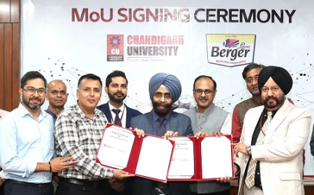 Chandigarh University Signs MoU with India's 2nd Largest Paint Company Berger Paints
