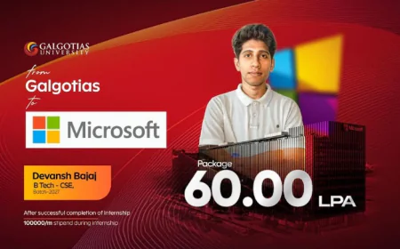 Galgotias University Student Secures 60 LPA at Microsoft