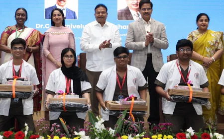 VELS Medical College Inducts 250 Students at White Coat Ceremony for MBBS 2025-26 Batch