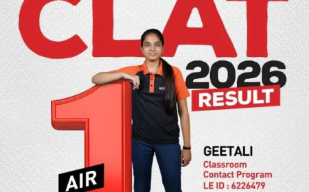 CLAT 2026: Geetali Gupta from 'Toprankers-Legal Edge' Claims AIR 1 in CLAT 2026; Institute Bags 1, 2 & 3 Once Again