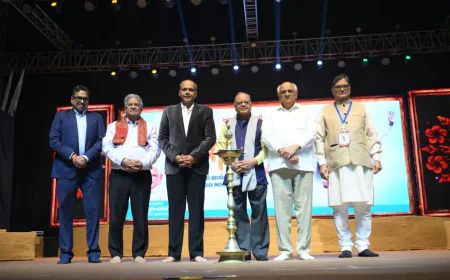 Gujarat CM Bhupendrabhai Patel, Cabinet Ministers, Kanubhai Desai, Jitubhai Vaghani, and Filmmaker Ashutosh Gowariker, Grace Namotsav at Sanskardham