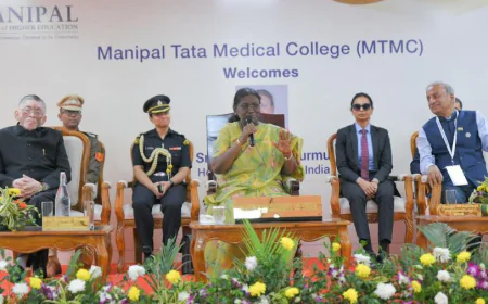 President of India Visits Manipal Tata Medical College, Applauds Its Role in Advancing Healthcare in Jharkhand