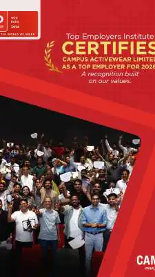 Campus Activewear Certified as India's Top Employer for 2026 by Top Employers Institute