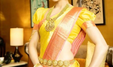 Urvashi Rautela in kanjeevaram saree for trailer launch of her 200 cr budget pan indian film The legend!