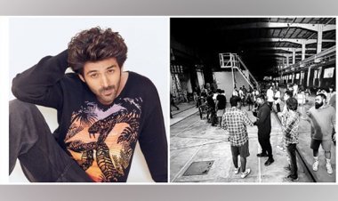 Kartik Aaryan shares photo from the sets of Shahzada