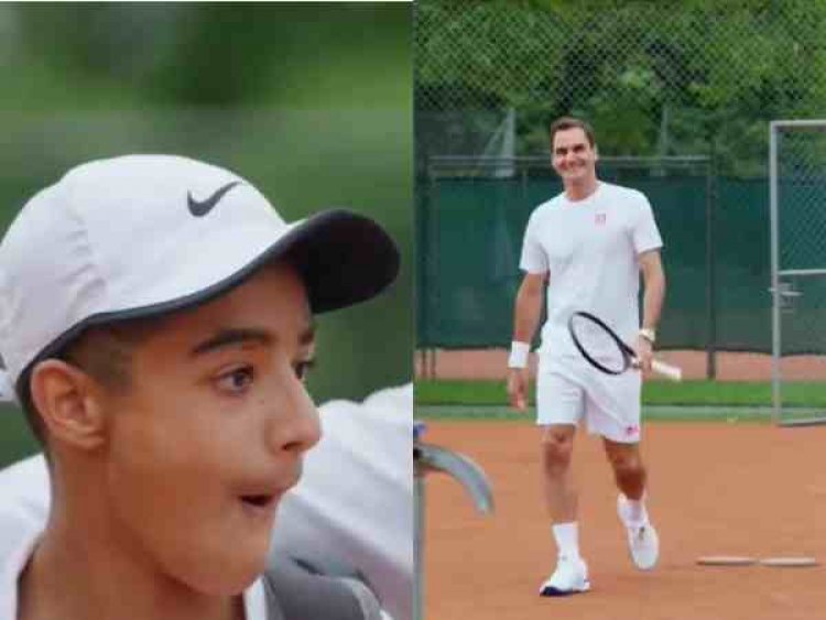 Roger Federer Pinky Promise To Zizou; Surprise to the little fan