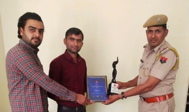 Corona Warrior Junjaram Thory honored with The Real Super Hero Awards Trophy