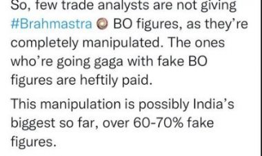 70% earning of Brahmastra is fake