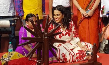 Swara Bhaskar reached Raipur: Shopping in Pandri Haat, spinning the wheel