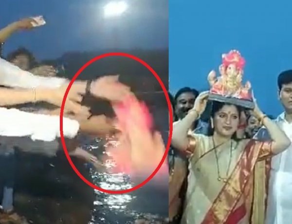 Navneet Rana trolled on Ganesh Visarjan