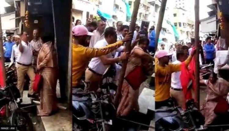 MNS leader slapped an elderly woman