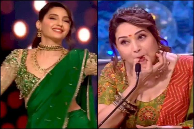 Madhuri Dixit Also Became Crazy About Nora Fatehi's Dance And Started Whistling After Seeing