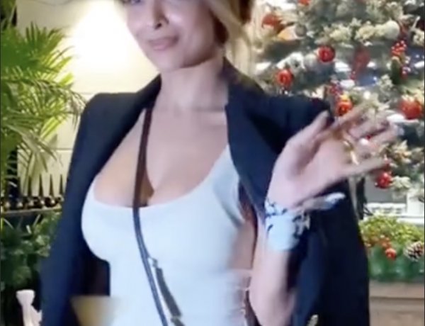Malaika Arora spotted wearing classy look in white top-black blazer