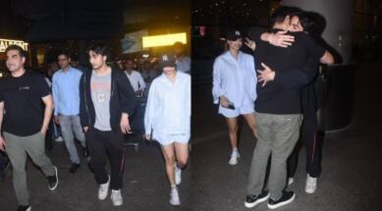 Malaika spotted with ex-husband Arbaaz at the airport receive son Arhaan