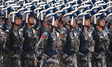 In the Chinese army, only machines are hi-tech, not soldiers