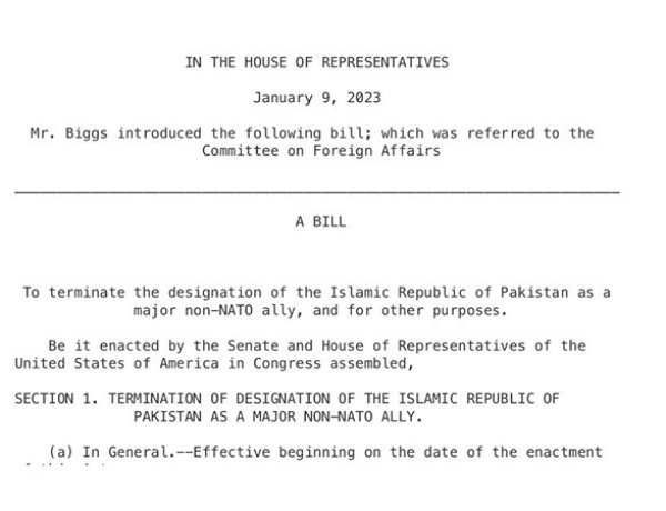 America will teach a lesson to Pakistan with the new bill