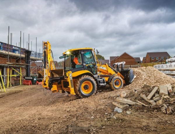Factory warehouse broken by installing JCB itself