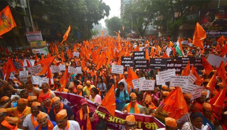 Hindu organization takes out Jan Aakrosh Morcha in Mumbai