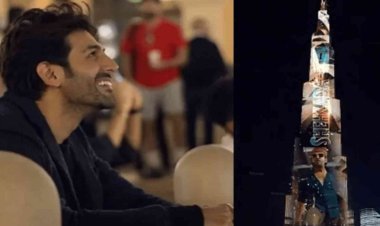 Shehzada trailer shown on Burj Khalifa