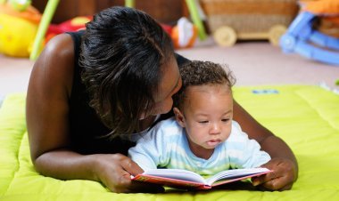Study on children's linguistic development: Read a few pages of a book to a 2-week-old baby every day