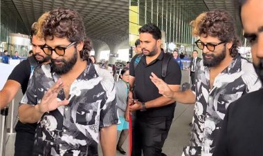 Allu Arjun ignores paparazzi at the airport