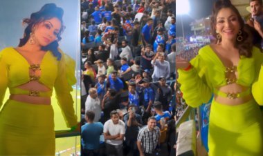 Urvashi Rautela's grooves to Shahrukh Khan's iconic track at IPL match