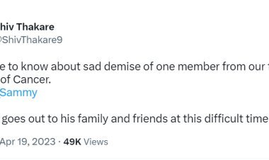 Shiv Thackeray's pain spilled over the fan's death